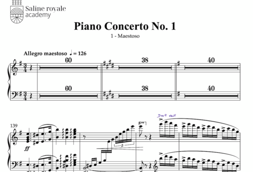 Sheet music piano concerto no. 1 in e minor, op. 11, 1st movement