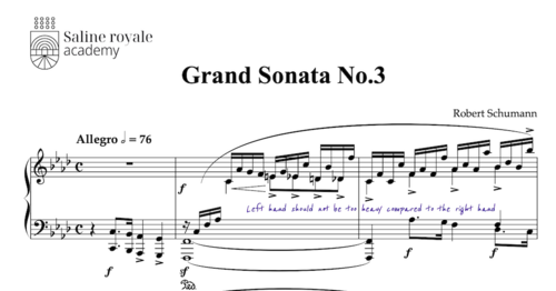 Sheet music sonata no. 3, op. 14, 1st movement