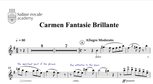 Sheet music fantaisie brillante sur 'carmen, part 1