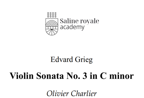 Sheet music violin sonata no. 3 in c minor, op. 45, 1st movement
