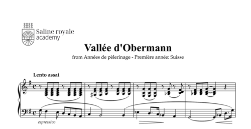 Sheet music vallée d'obermann (années de pèlerinage), part 1