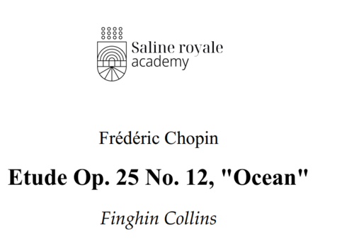 Sheet music etude op. 25 no. 12, "ocean"