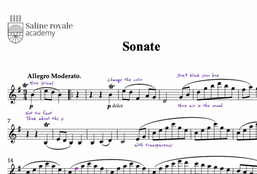 Sheet music violin sonata no. 10 in g major, op. 96, 4th movement