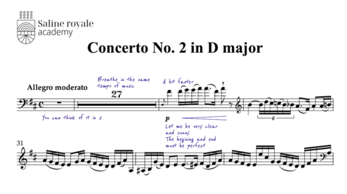 Sheet music concerto no. 2 in d major, op. 101, 1st movement