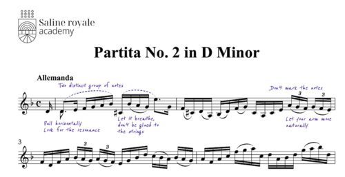 Sheet music partita no. 2 in d minor