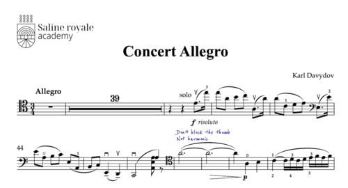 Sheet music concert allegro, op. 11
