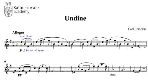 Sheet music undine sonata in e minor, op. 167, 1st movement