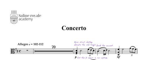 Sheet music viola concerto in d major, op. 1