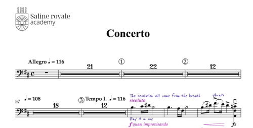 Sheet music cello concerto in b minor, 2nd movement